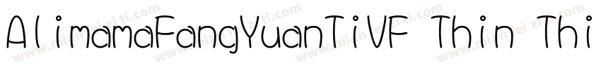 AlimamaFangYuanTiVF Thin Thin字体转换